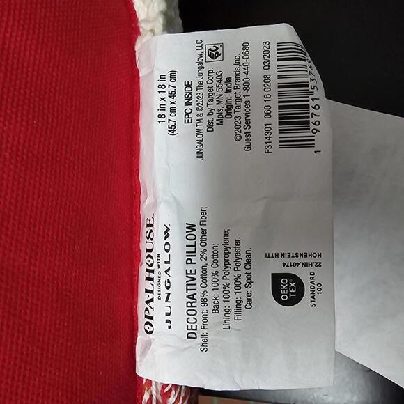 18" Cotton Tufted Checkerboard Decorative Pillow | Opalhouse w/ Jungalow - Picture 5 of 7